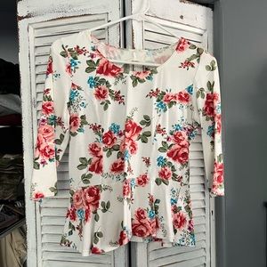 Floral peplum top